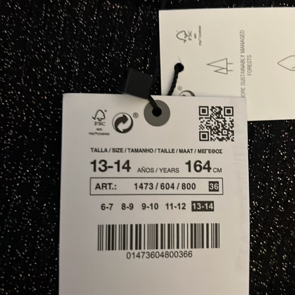 ZARA Kids | Black | RIBBED KNIT SPARKLY SWEATER - Picture 4 of 5